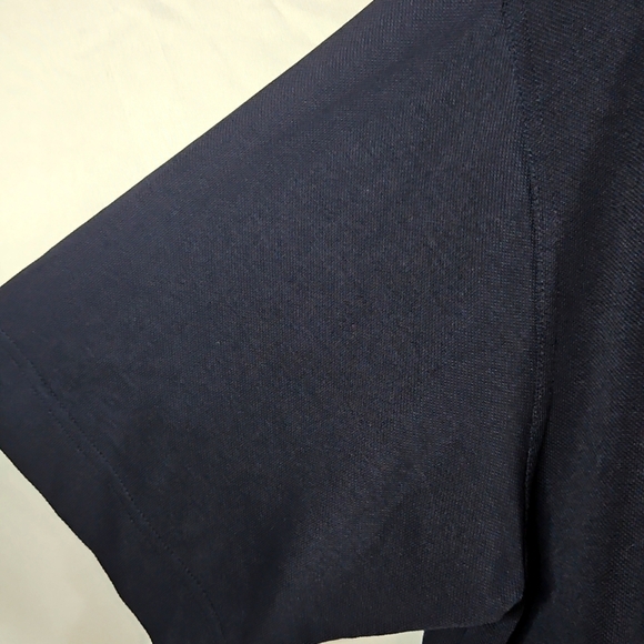 New York Yankees Cutter & Buck Genre Textured Navy Blue Mens Polo Shirt Medium - Picture 5 of 7